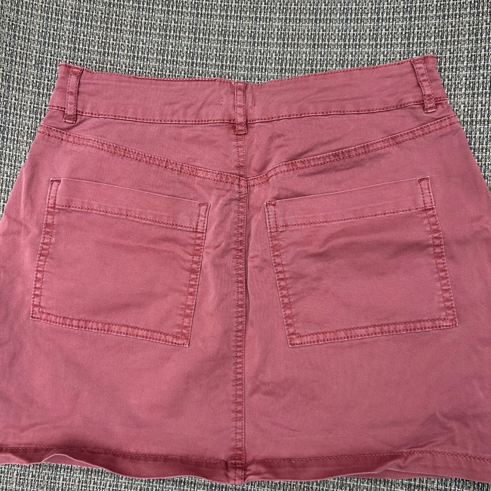 Garage Mauve Button-Down Mini Skirt - Picture 2 of 6